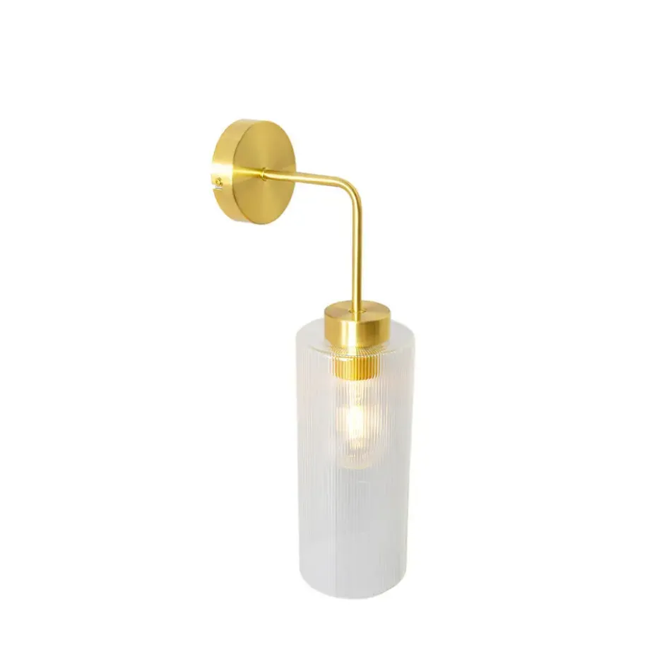 Qazqa wandlamp laura goudkleurig e27