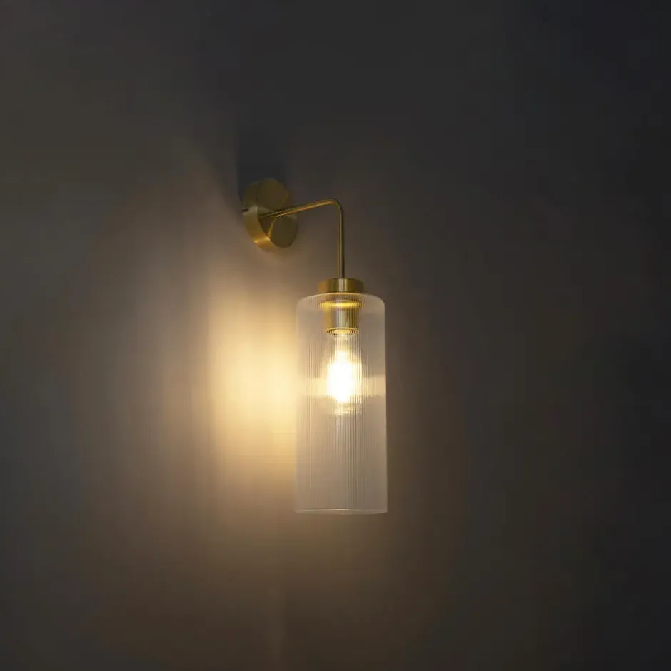 Qazqa wandlamp laura goudkleurig e27
