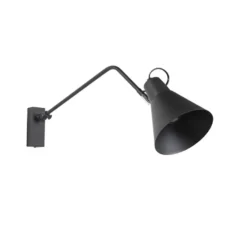 Qazqa wandlamp luna wl zwart e27