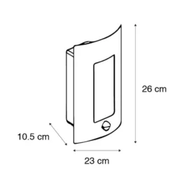 Qazqa wandlamp met bewegingssensor emmerald zilverkleurig e27