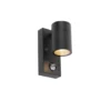 Qazqa wandlamp met bewegingssensor solo zwart gu10