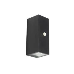 Qazqa wandlamp met bewegingssensor baleno zwart gu10