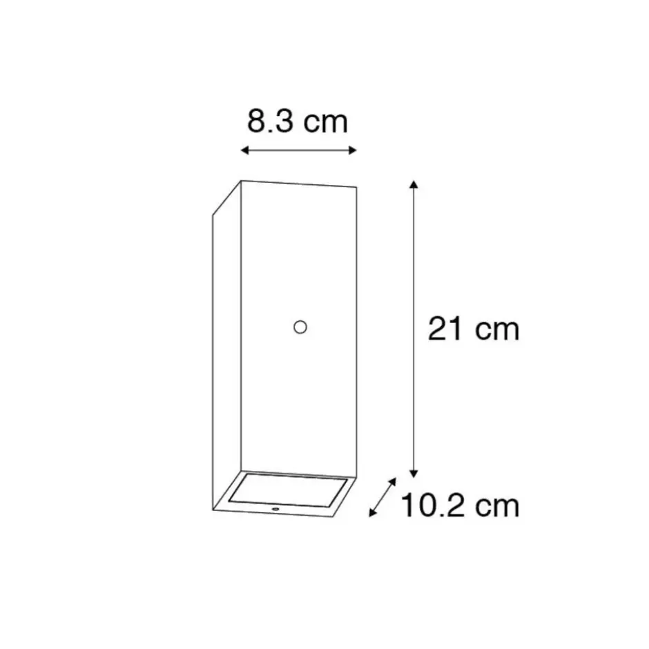 Qazqa wandlamp met bewegingssensor baleno zwart gu10
