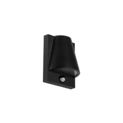 Qazqa wandlamp met bewegingssensor femke zwart gu10