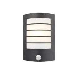 Qazqa wandlamp met bewegingssensor miro zwart e27