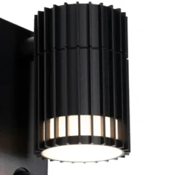Qazqa wandlamp met bewegingssensor boris zwart gu10