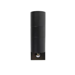 Qazqa wandlamp met bewegingssensor duo zwart gu10