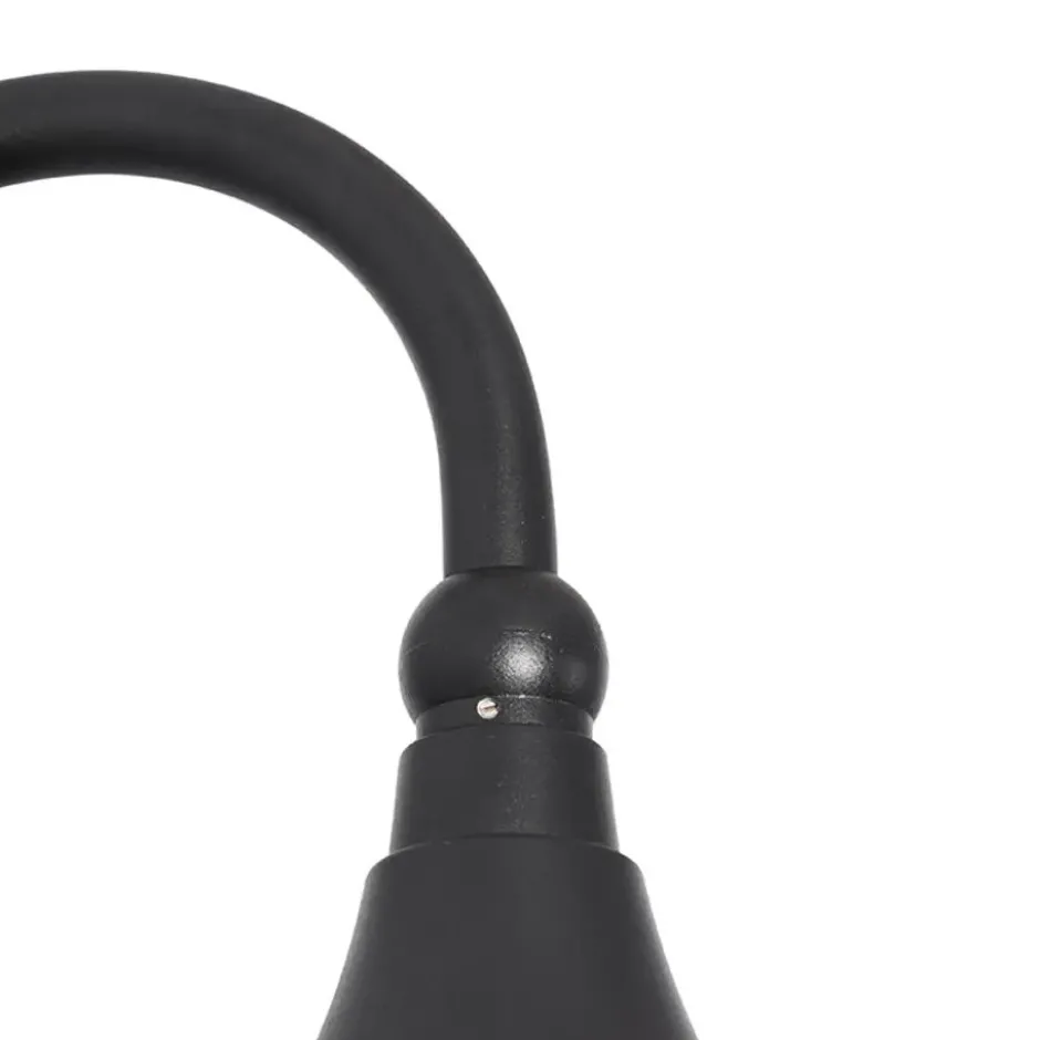 Qazqa wandlamp met bewegingssensor daphne zwart e27