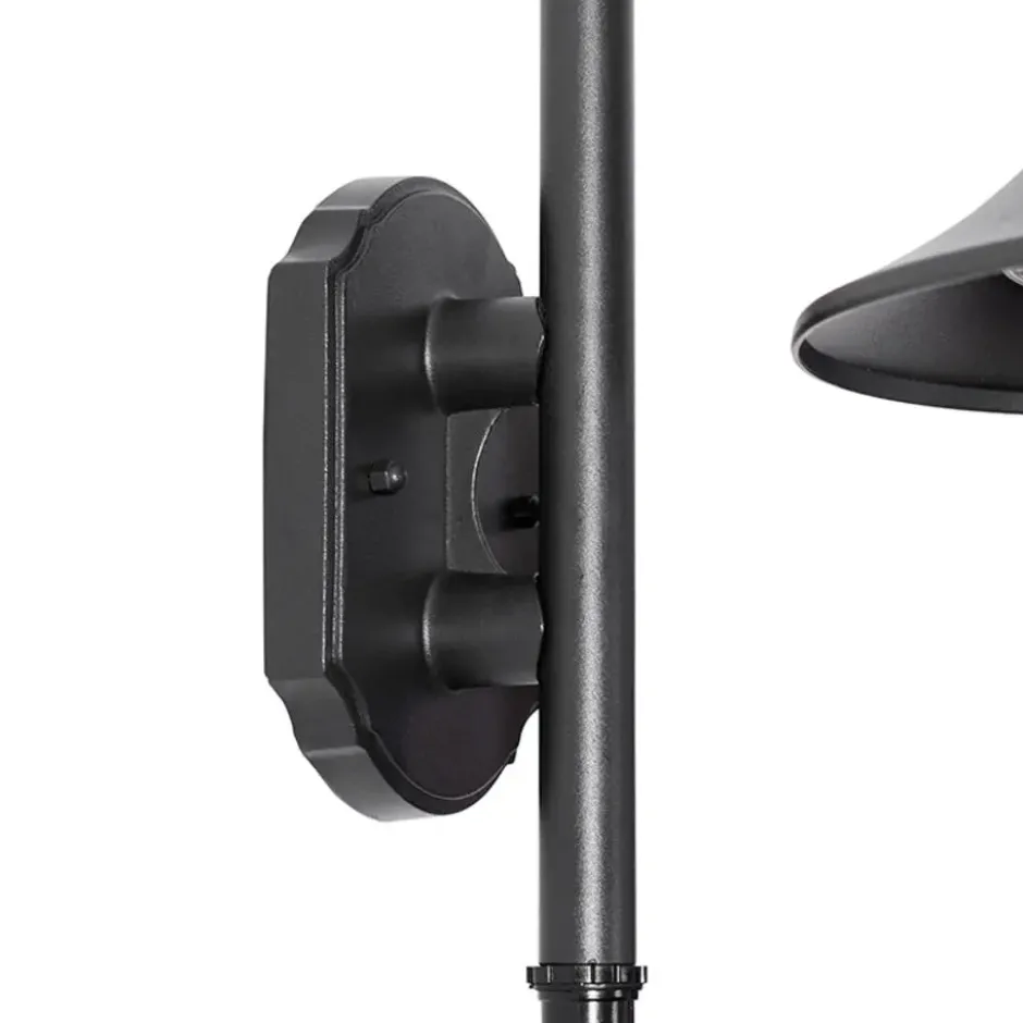 Qazqa wandlamp met bewegingssensor daphne zwart e27