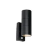 Qazqa wandlamp met bewegingssensor duo zwart gu10