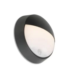 Qazqa wandlamp met bewegingssensor hortus zwart geïntegreerde led