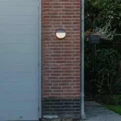 Qazqa wandlamp met bewegingssensor hortus zwart geïntegreerde led