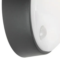 Qazqa wandlamp met bewegingssensor hortus zwart geïntegreerde led