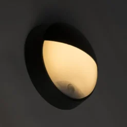 Qazqa wandlamp met bewegingssensor hortus zwart geïntegreerde led