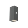 Qazqa wandlamp met bewegingssensor baleno grijs gu10