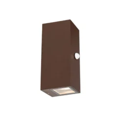 Qazqa wandlamp met bewegingssensor baleno bruin gu10