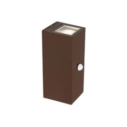 Qazqa wandlamp met bewegingssensor baleno bruin gu10