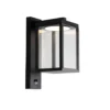 Qazqa wandlamp met bewegingssensor ferdinand zwart geïntegreerde led