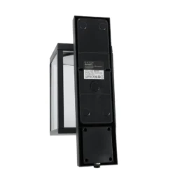 Qazqa wandlamp met bewegingssensor ferdinand zwart geïntegreerde led