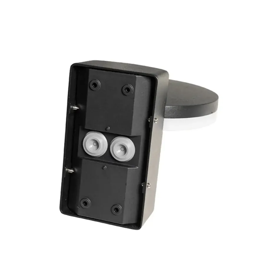 Qazqa wandlamp met bewegingssensor esmee zwart geïntegreerde led