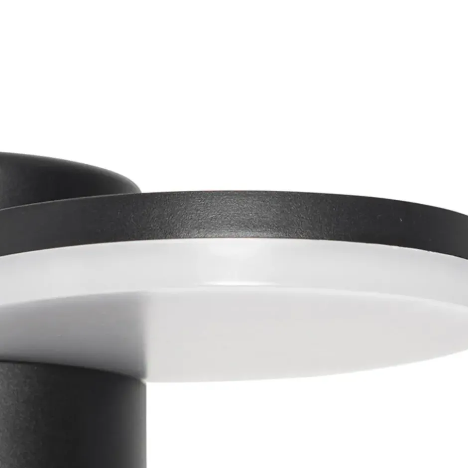 Qazqa wandlamp met bewegingssensor esmee zwart geïntegreerde led