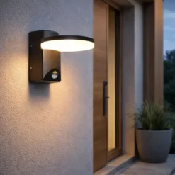 Qazqa wandlamp met bewegingssensor esmee zwart geïntegreerde led