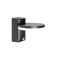 Qazqa wandlamp met bewegingssensor esmee zwart geïntegreerde led