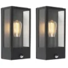 Qazqa wandlamp met bewegingssensor rotterdam zwart