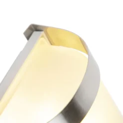 Qazqa wandlamp met bewegingssensor mira zilverkleurig e27