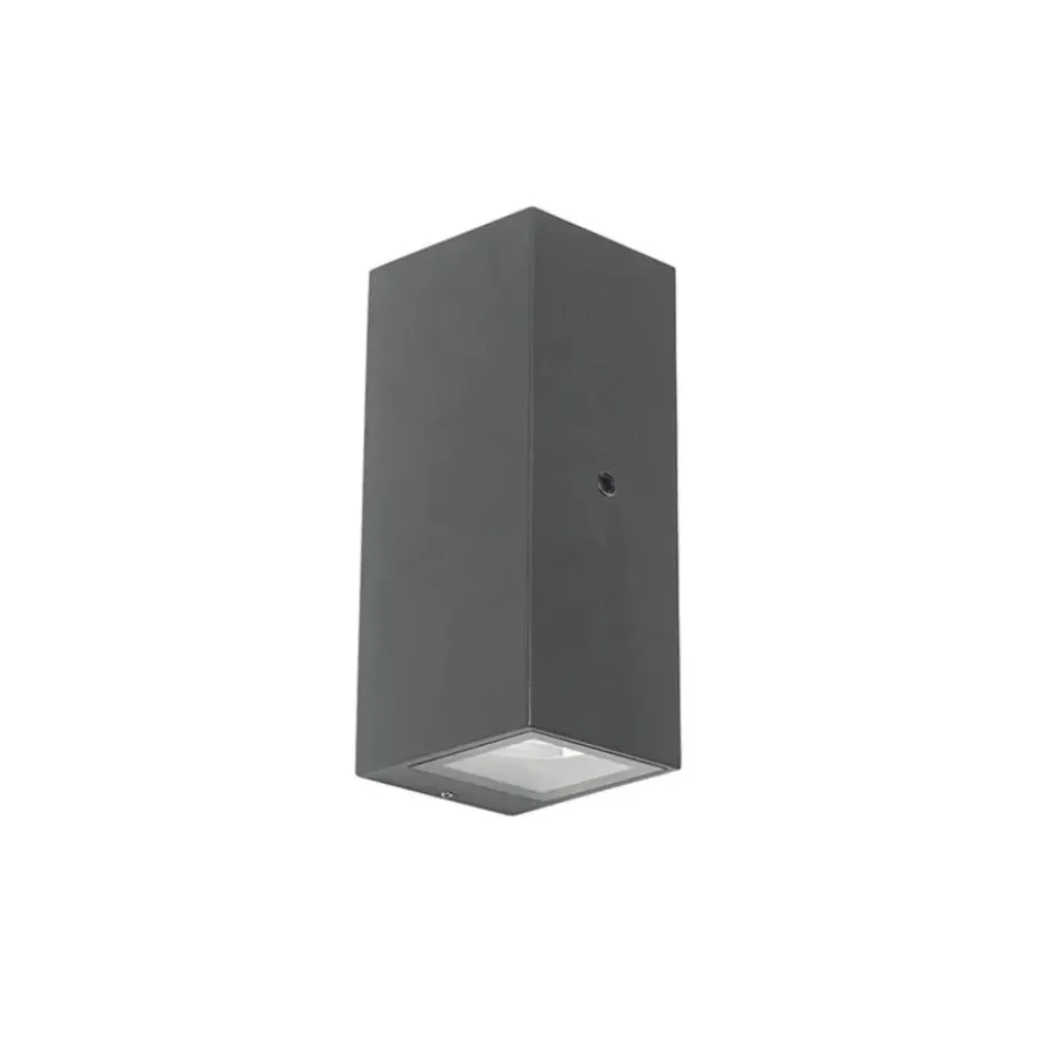 Qazqa wandlamp met daglichtsensor baleno grijs gu10