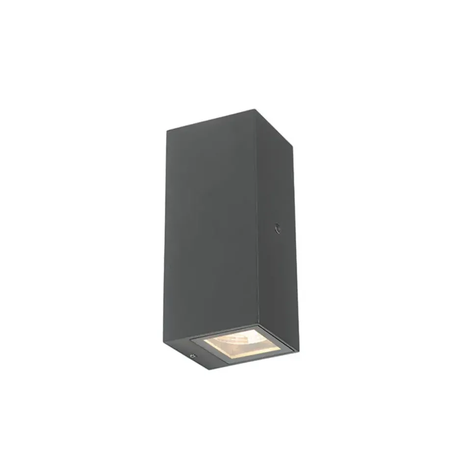 Qazqa wandlamp met daglichtsensor baleno grijs gu10