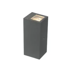 Qazqa wandlamp met daglichtsensor baleno grijs gu10