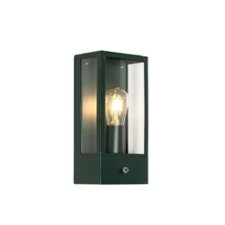 Qazqa wandlamp met daglichtsensor rotterdam groen e27