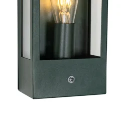 Qazqa wandlamp met daglichtsensor rotterdam groen e27