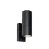 Qazqa wandlamp met daglichtsensor duo zwart gu10