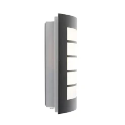 Qazqa wandlamp met daglichtsensor miro zwart e27