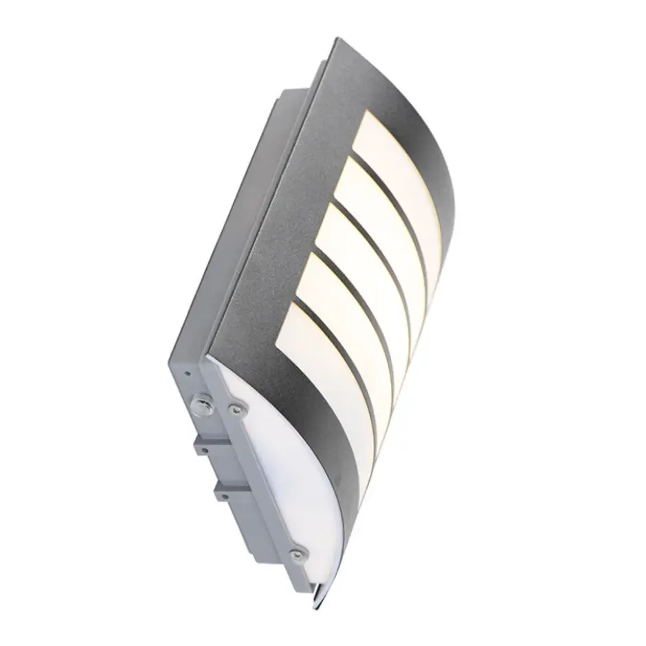 Qazqa wandlamp met daglichtsensor miro zwart e27