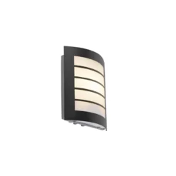 Qazqa wandlamp met daglichtsensor miro zwart e27