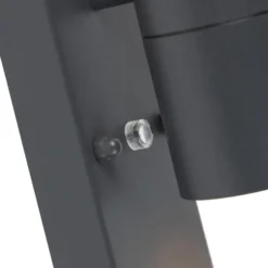 Qazqa wandlamp met daglichtsensor duo grijs