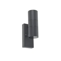 Qazqa wandlamp met daglichtsensor duo grijs