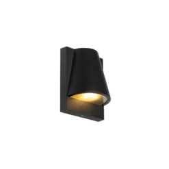 Qazqa wandlamp met daglichtsensor femke zwart gu10