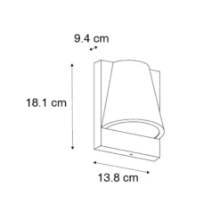Qazqa wandlamp met daglichtsensor femke zwart gu10