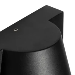 Qazqa wandlamp met daglichtsensor femke zwart gu10