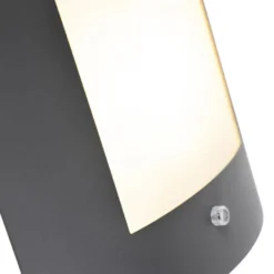 Qazqa wandlamp met daglichtsensor emmerald grijs e27