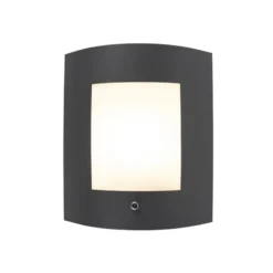 Qazqa wandlamp met daglichtsensor emmerald grijs e27