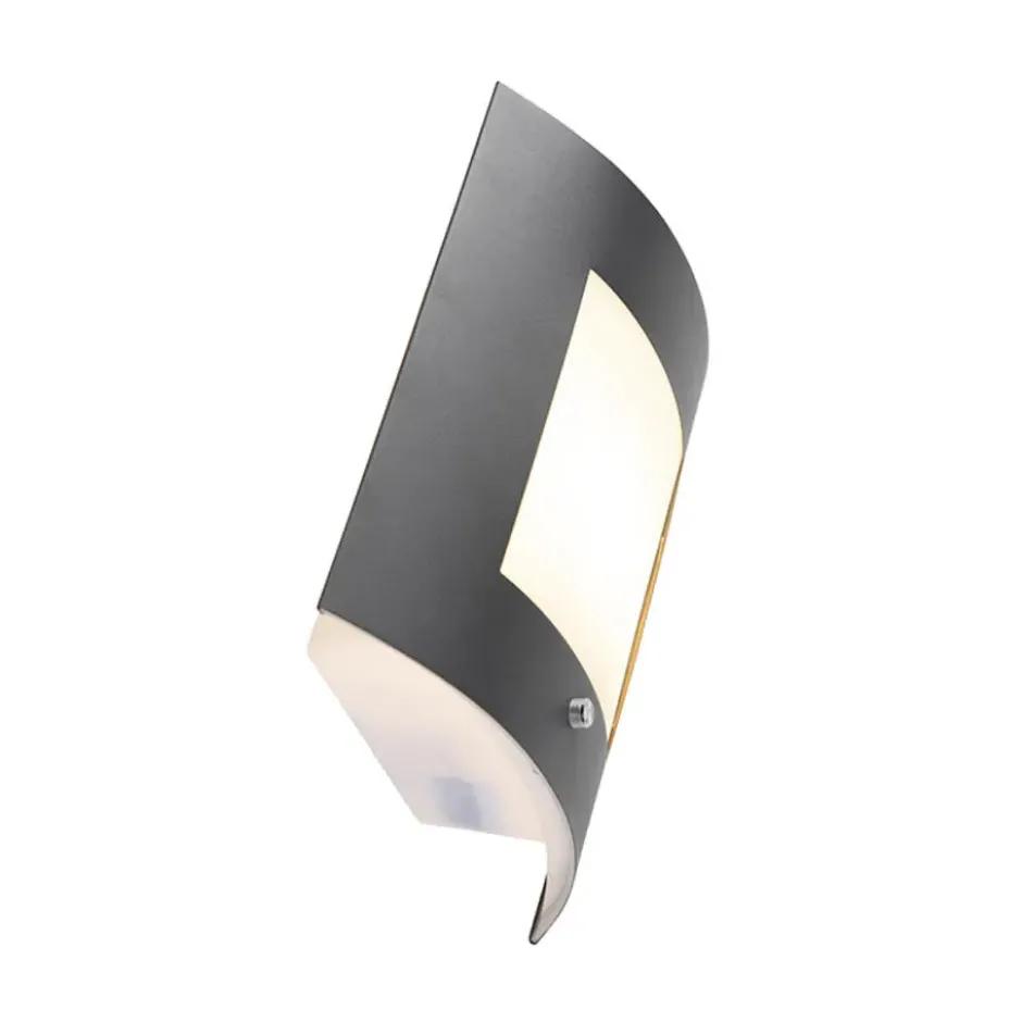 Qazqa wandlamp met daglichtsensor emmerald grijs e27
