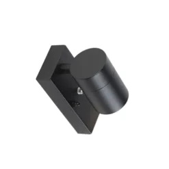 Qazqa wandlamp met daglichtsensor solo zwart gu10