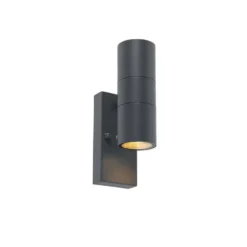 Qazqa wandlamp met daglichtsensor duo grijs gu10