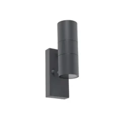 Qazqa wandlamp met daglichtsensor duo grijs gu10