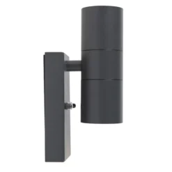 Qazqa wandlamp met daglichtsensor duo grijs gu10